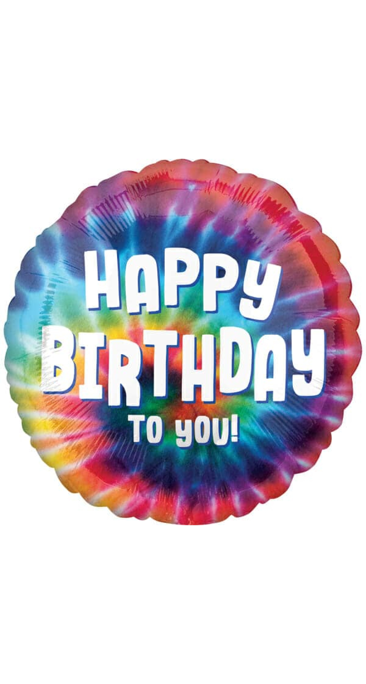 Tie Dye Happy Birthday To You Foil Balloon - 18"/46cm