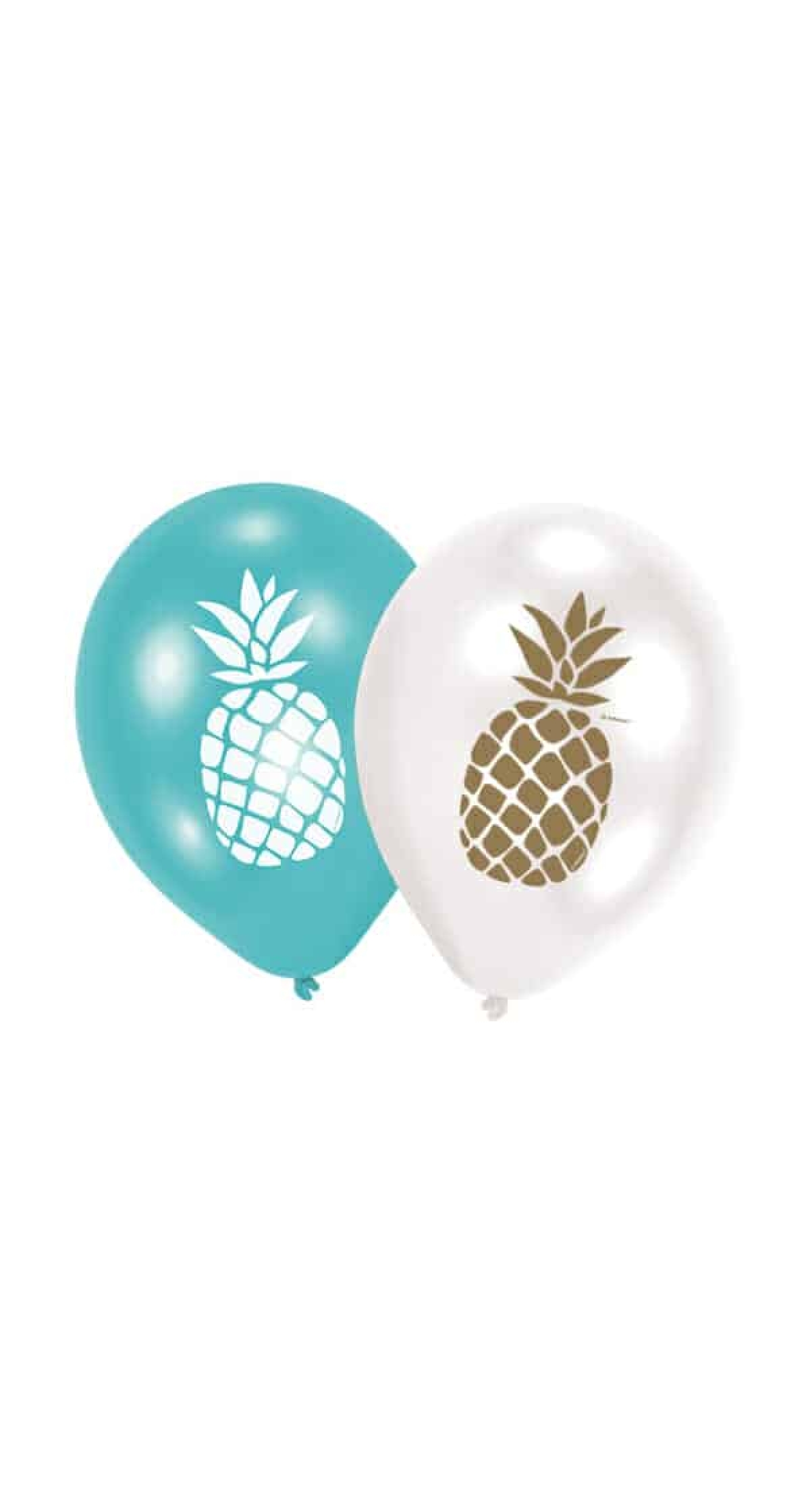 Pineapple Vibes Latex Balloons 27.5 cm / 11" - 6pk