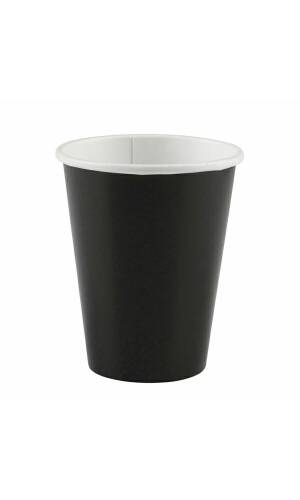Black Paper Cups 250ml - 8pk