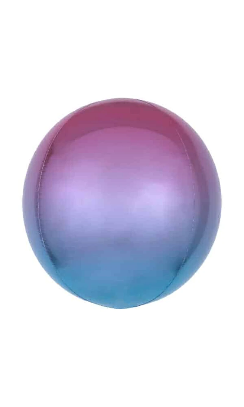 Ombré Orbz Purple & Blue Foil Balloon - 38cm x 40cm