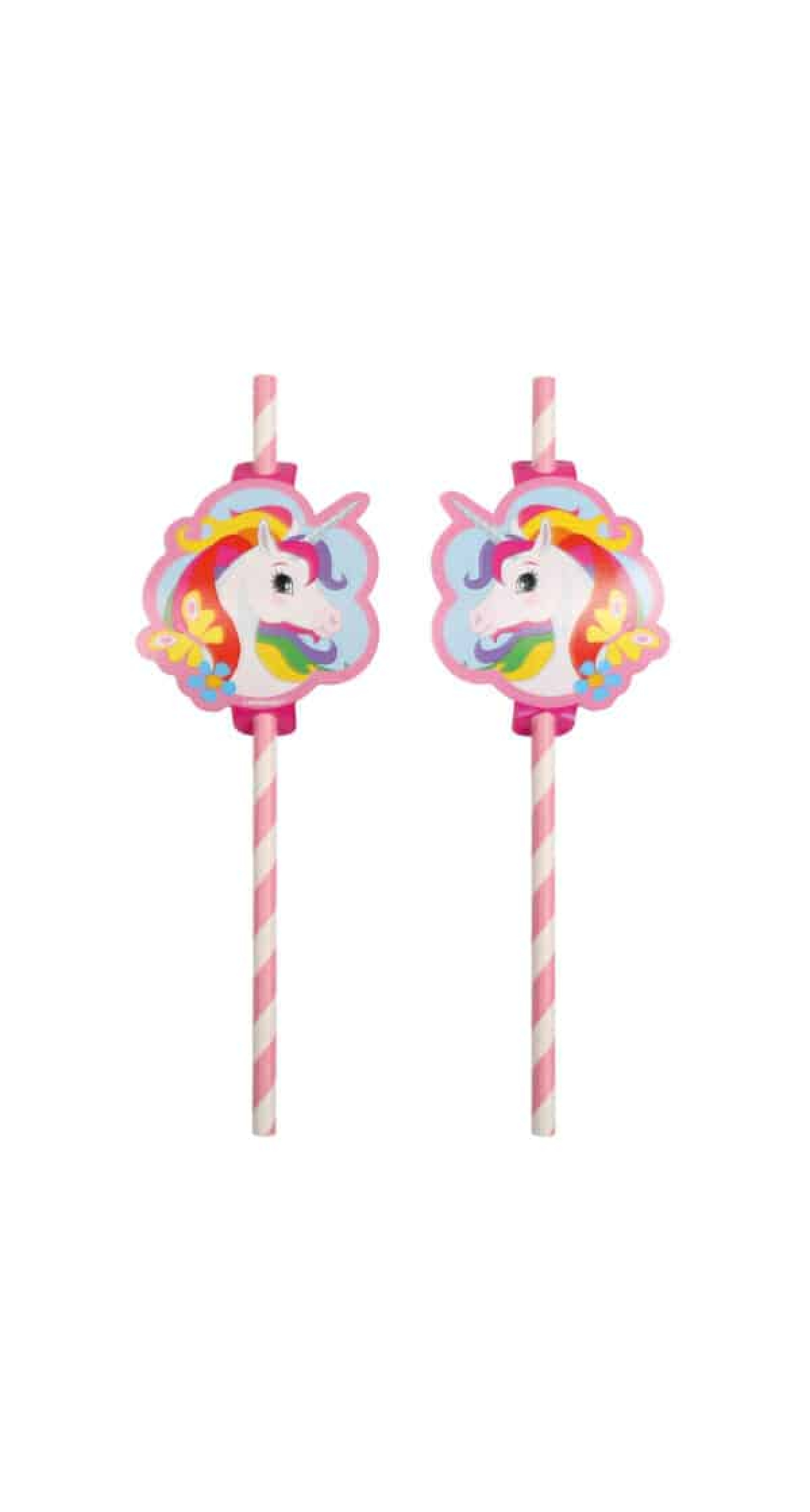Unicorn Paper Straws 19.7cm - 8pk