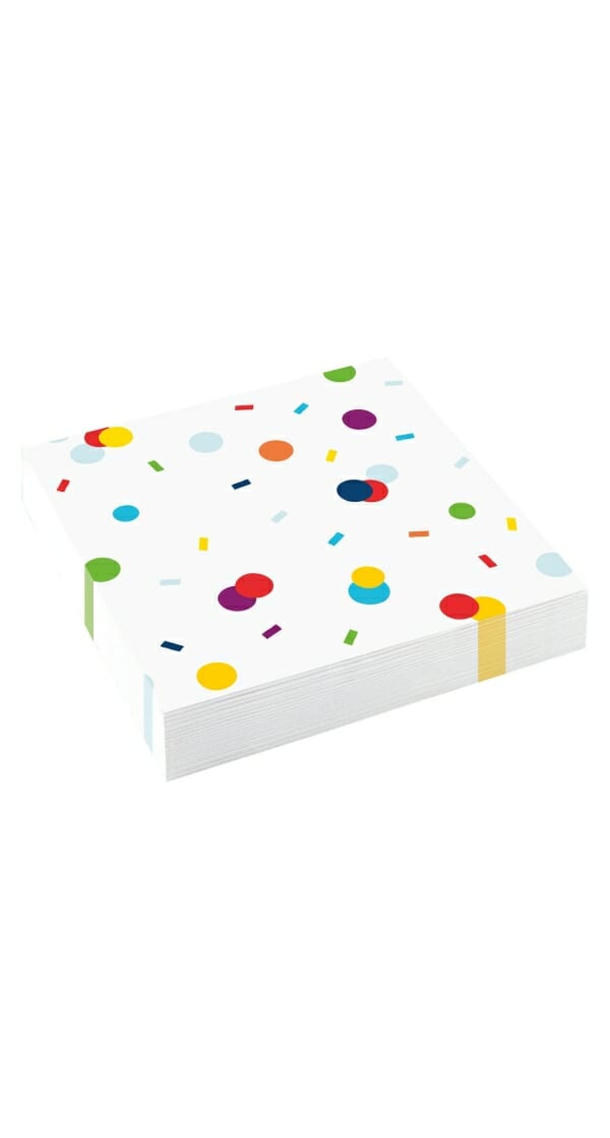 Napkins Confetti Birthday 33 x 33cm - 20pk