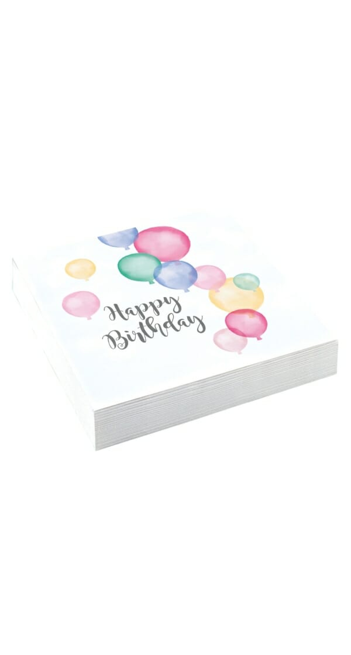 Napkins Happy Birthday Pastel 33 x 33cm - 20pk