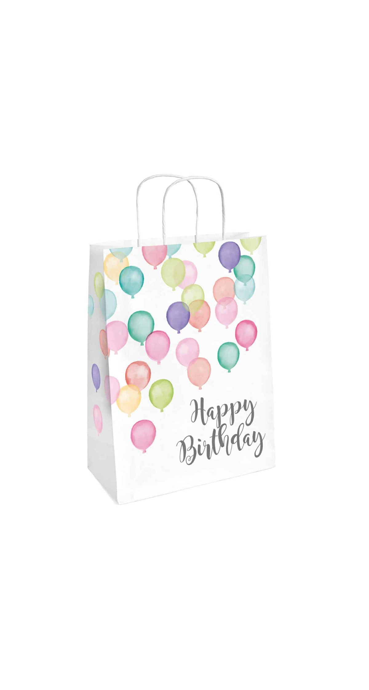 Paper Bag Happy Birthday Pastel 31.5 x 13.1cm - 2pk