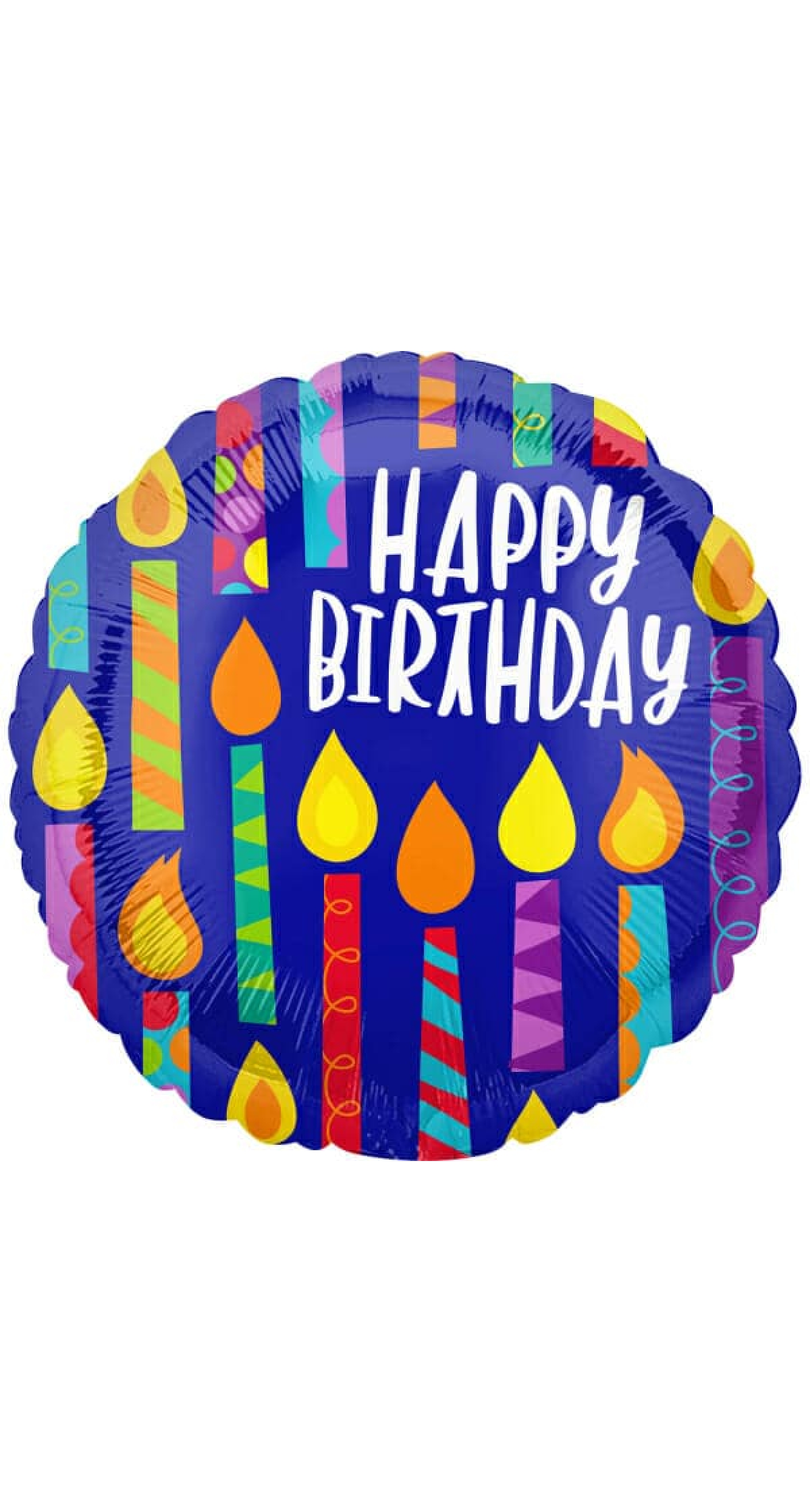 Happy Birthday Candles Foil Balloon - 18"/46cm