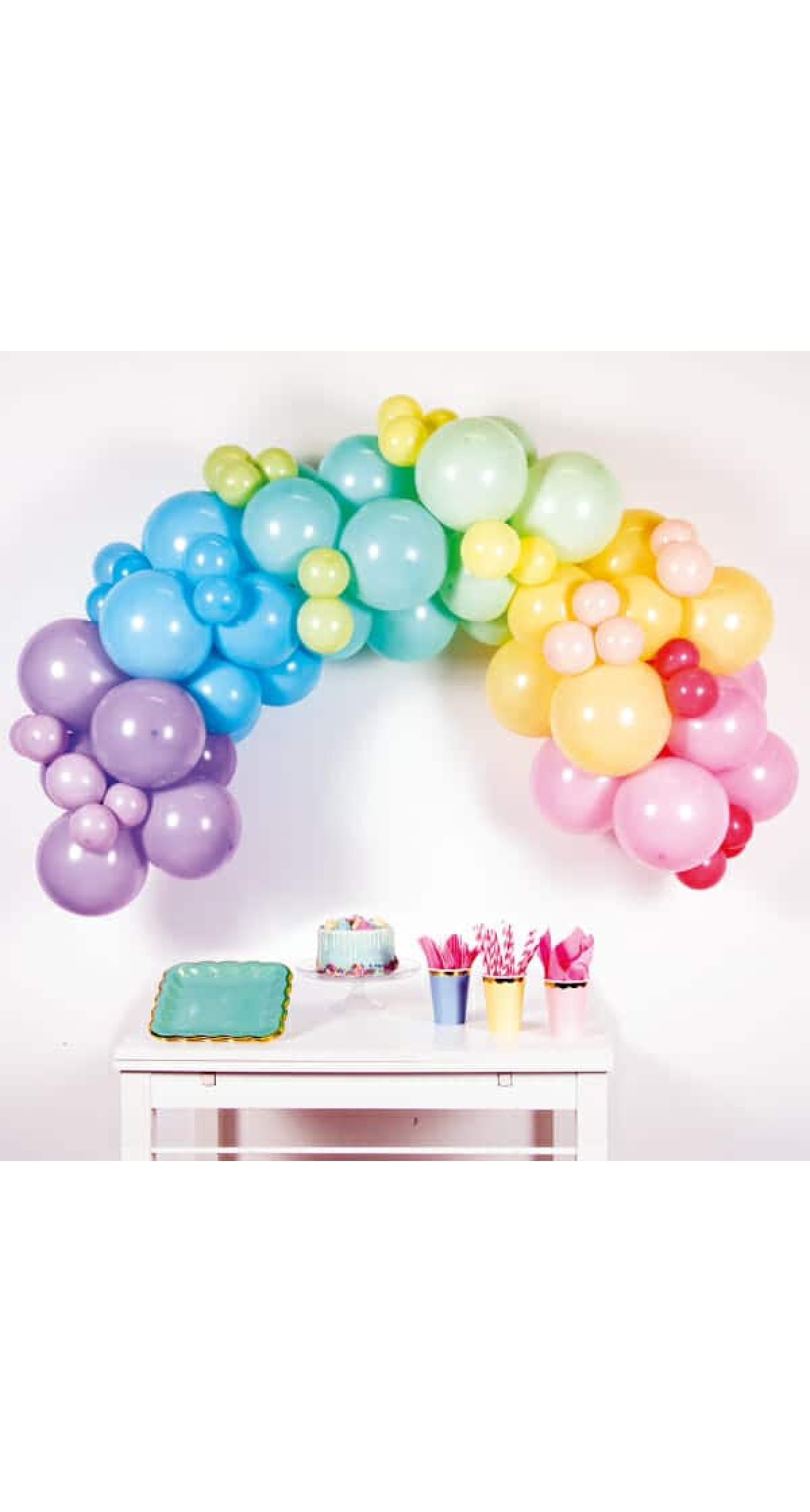 Pastel Rainbow Balloon Arch Garland DIY Kit