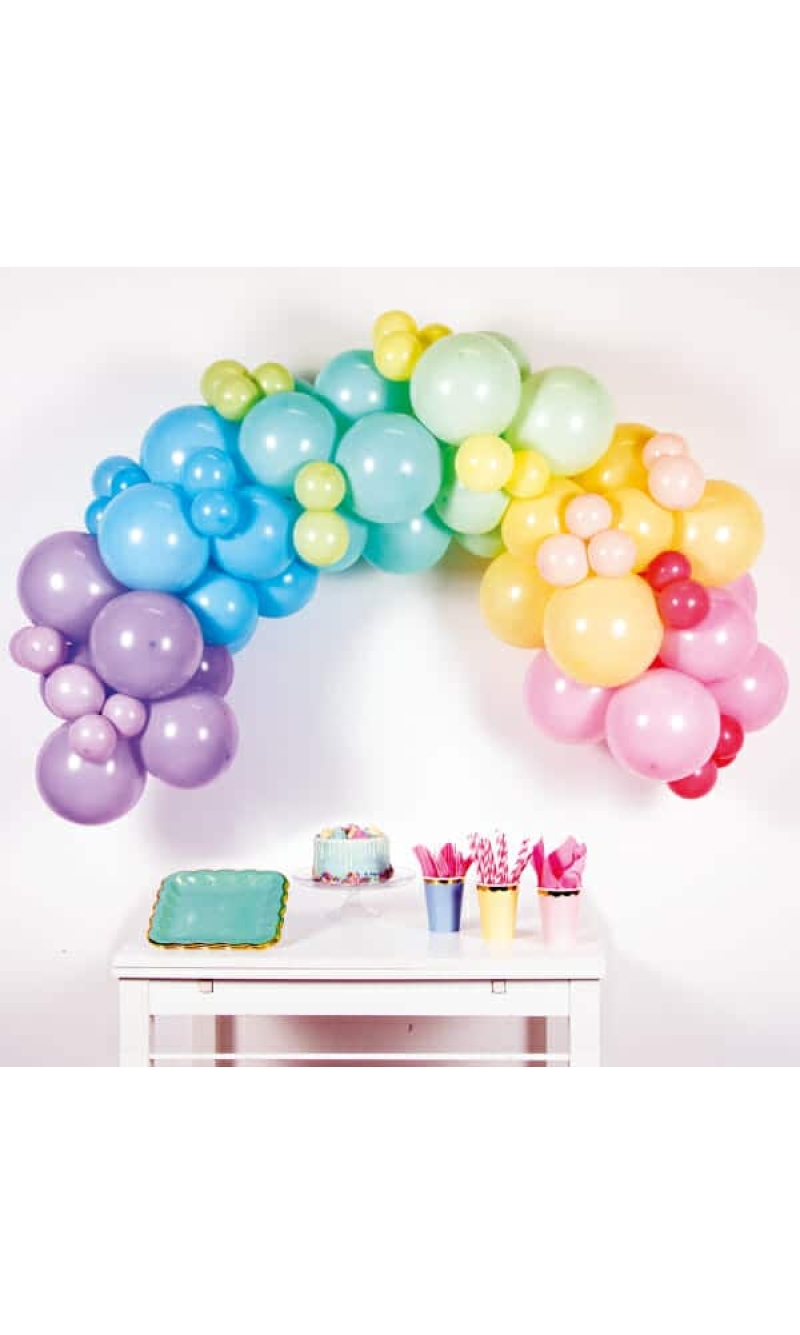 Pastel Rainbow Balloon Arch Garland DIY Kit