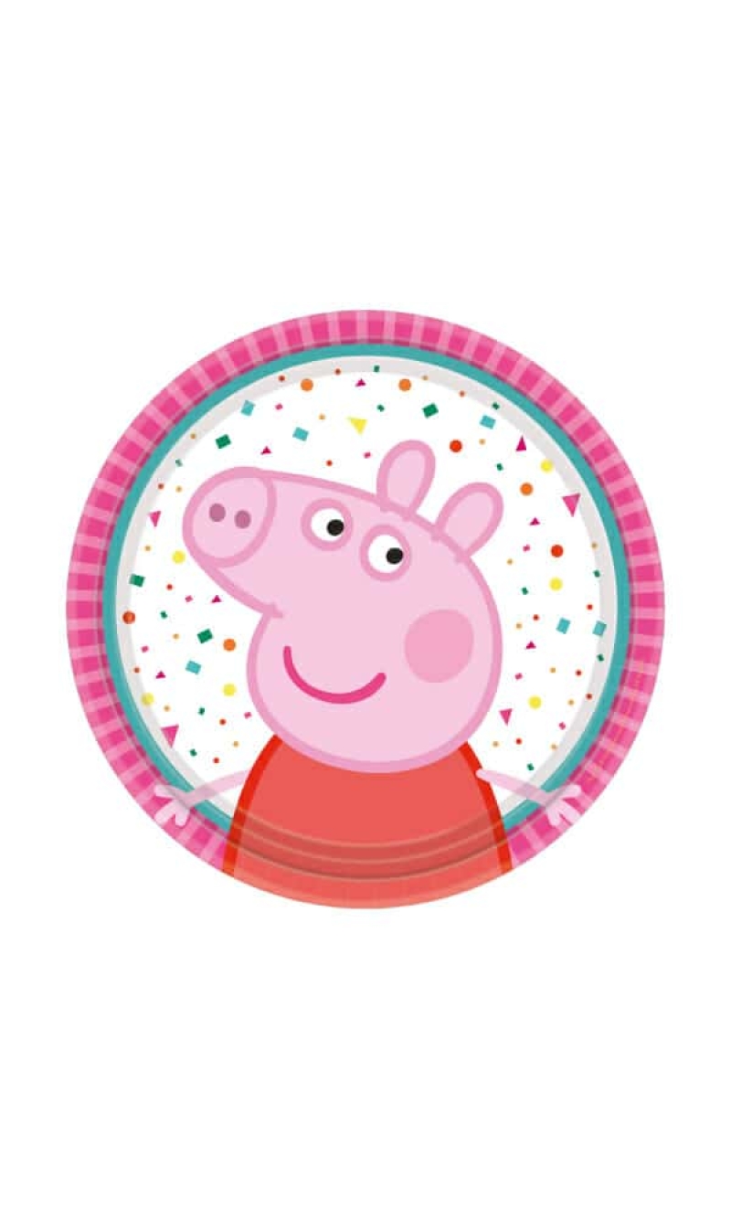 Peppa Pig Round Paper Plates 18cm - 8pk