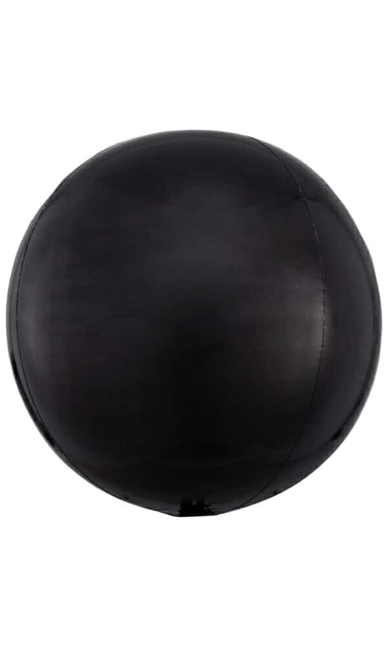 Orbz Black Foil Balloon - 38cm x 40cm