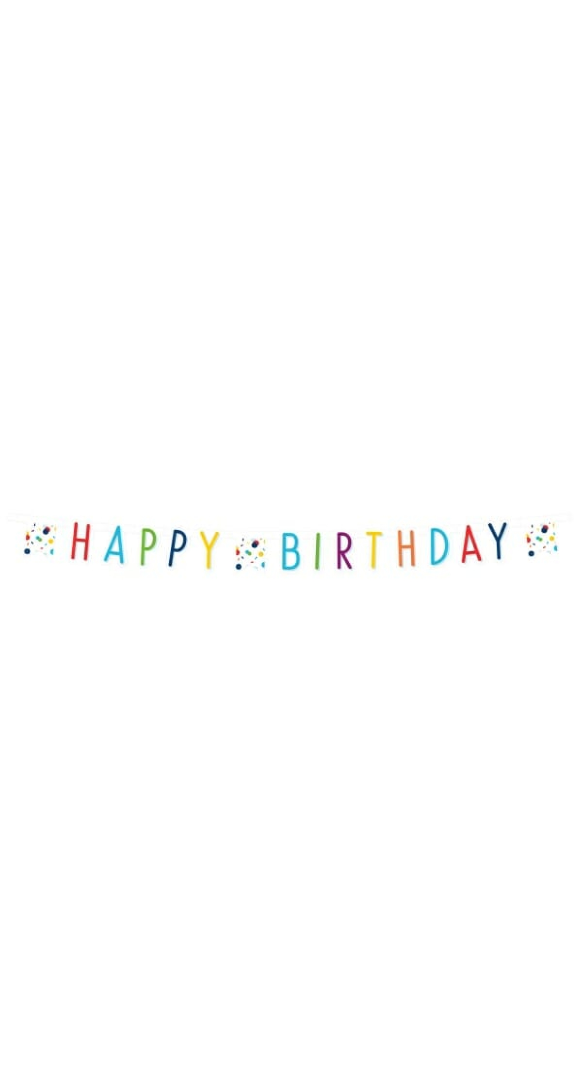 Letter Banner Confetti Birthday Paper - 180 x 13,8cm