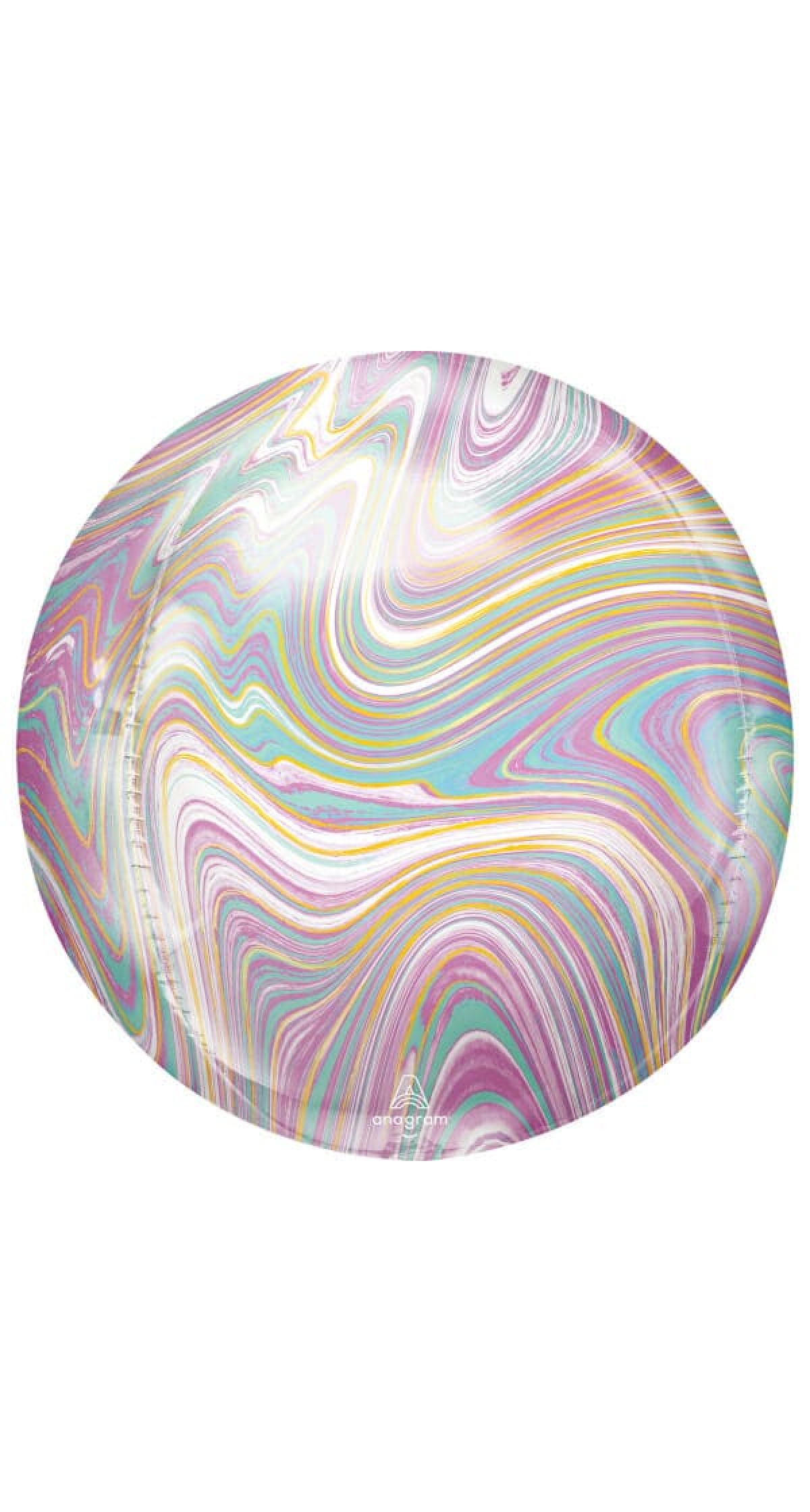 Orbz Marblez Pastel Foil Balloon - 38cm x 40cm