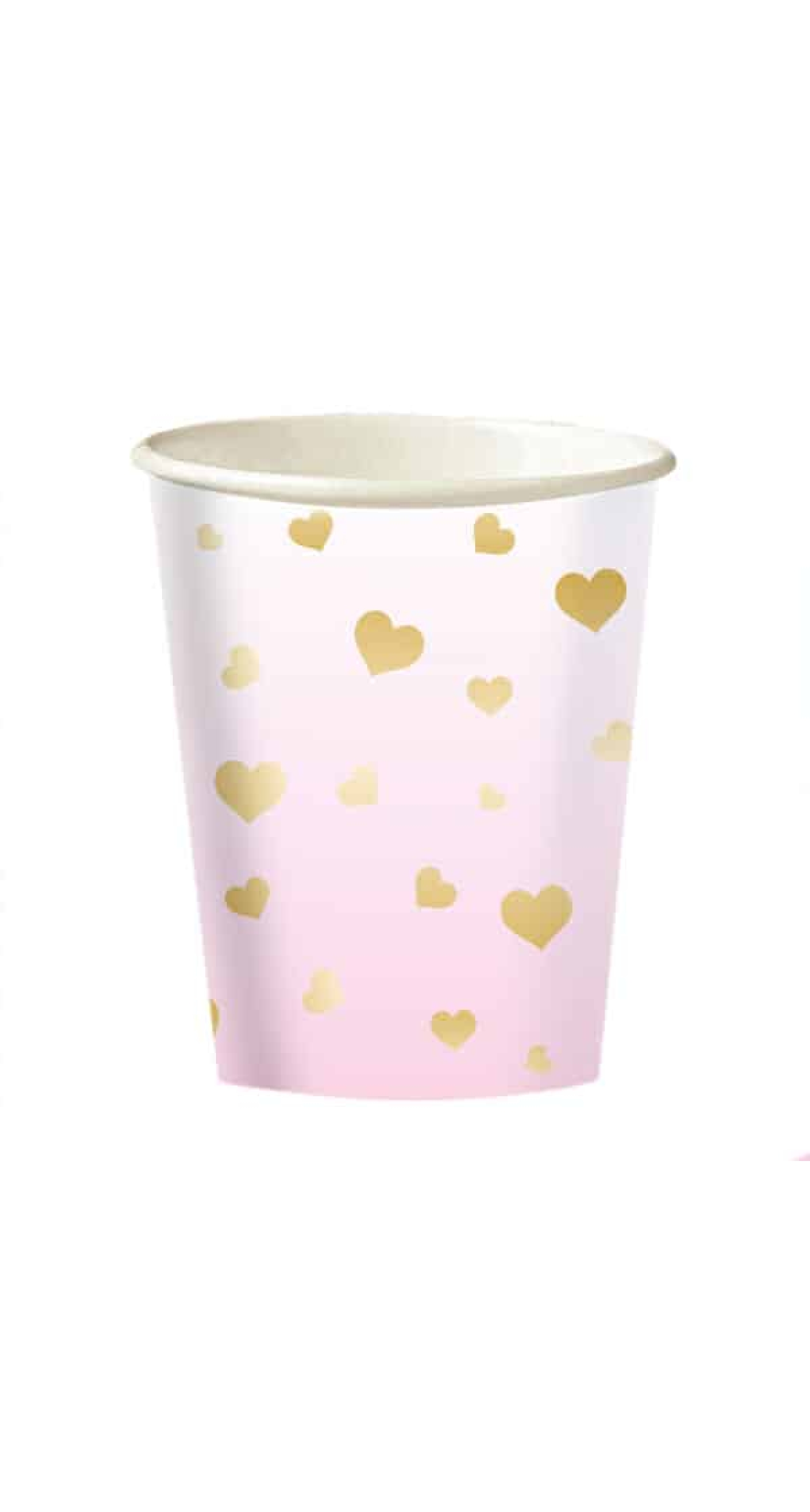 1st Birthday Pink Ombre Paper Cups 250ml - 8pk