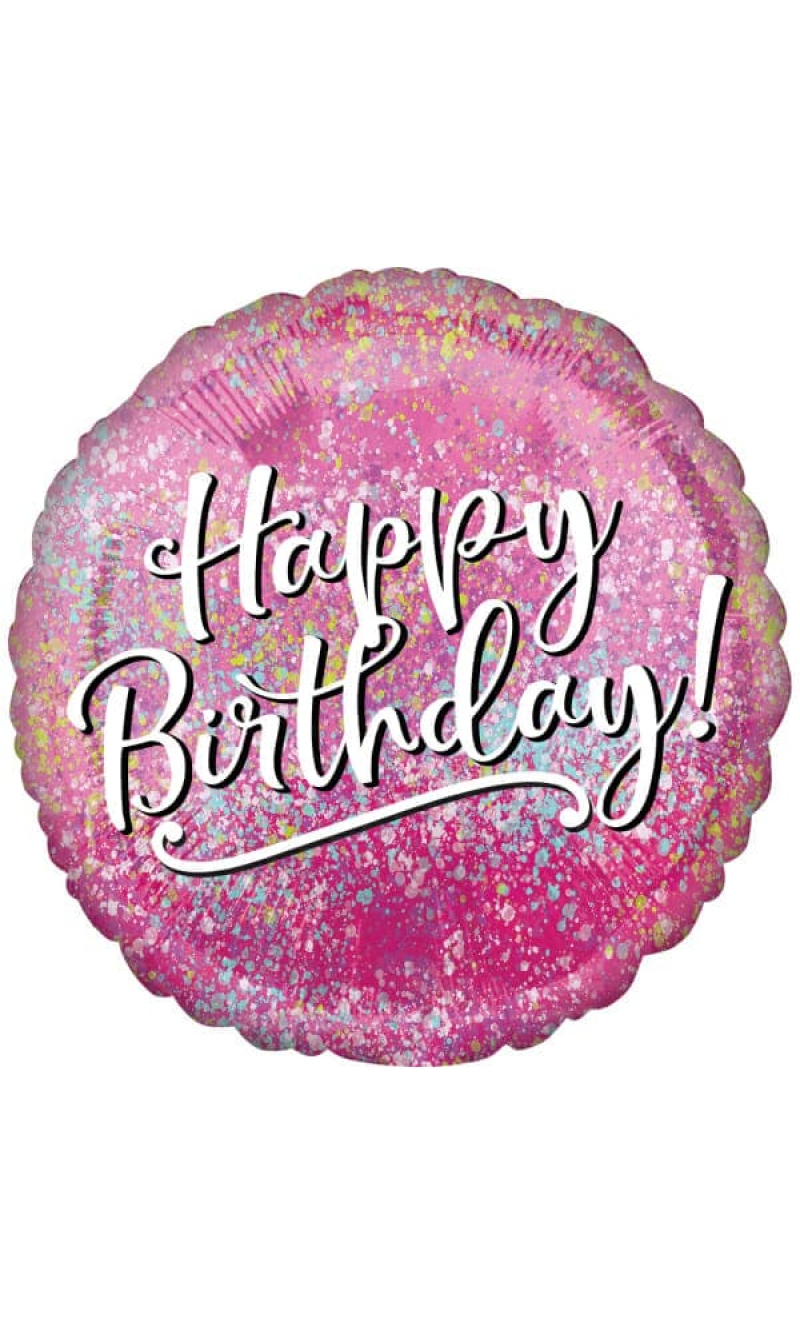 Happy Birthday Pink Fabulous Foil Balloon - 18"/46cm