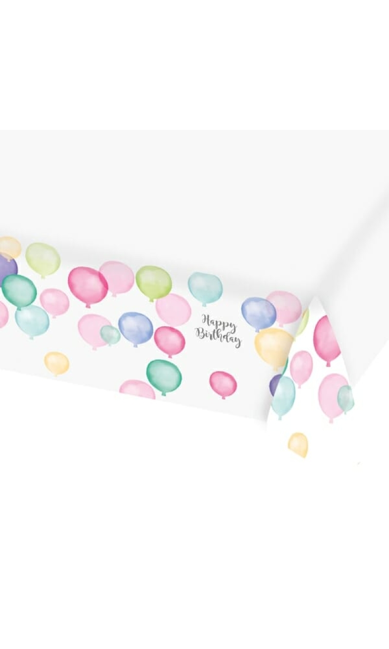 Tablecover Happy Birthday Pastel Paper - 115 x 175cm