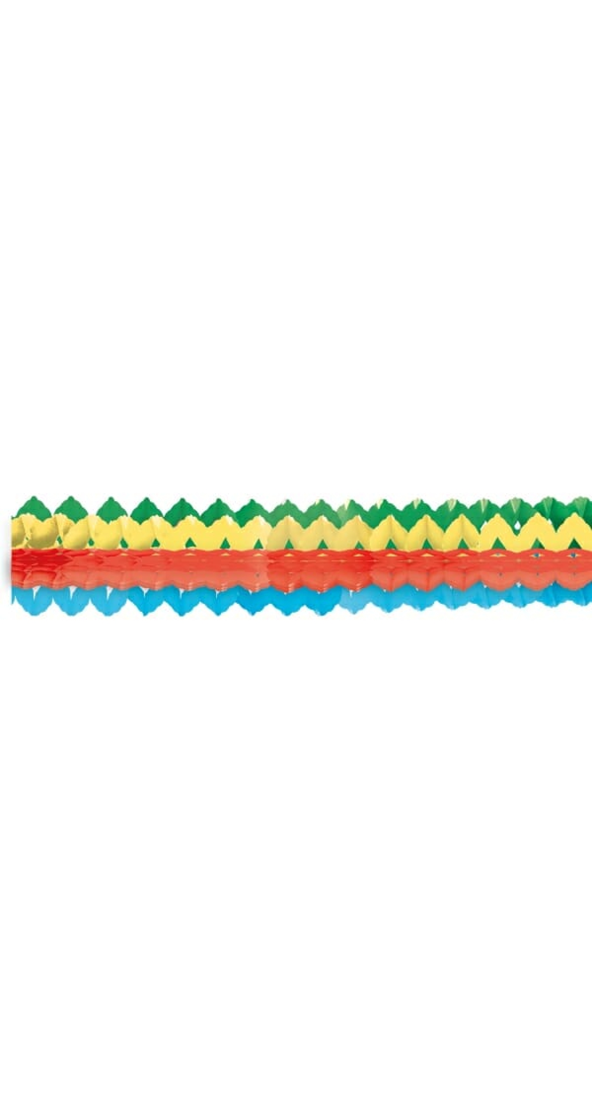 Bright Rainbow Mini Paper Garland 8cm x 200cm - 2pk