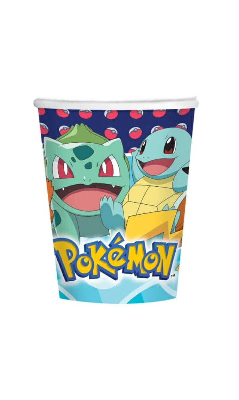 Pokemon Paper Cups 250ml - 8pk