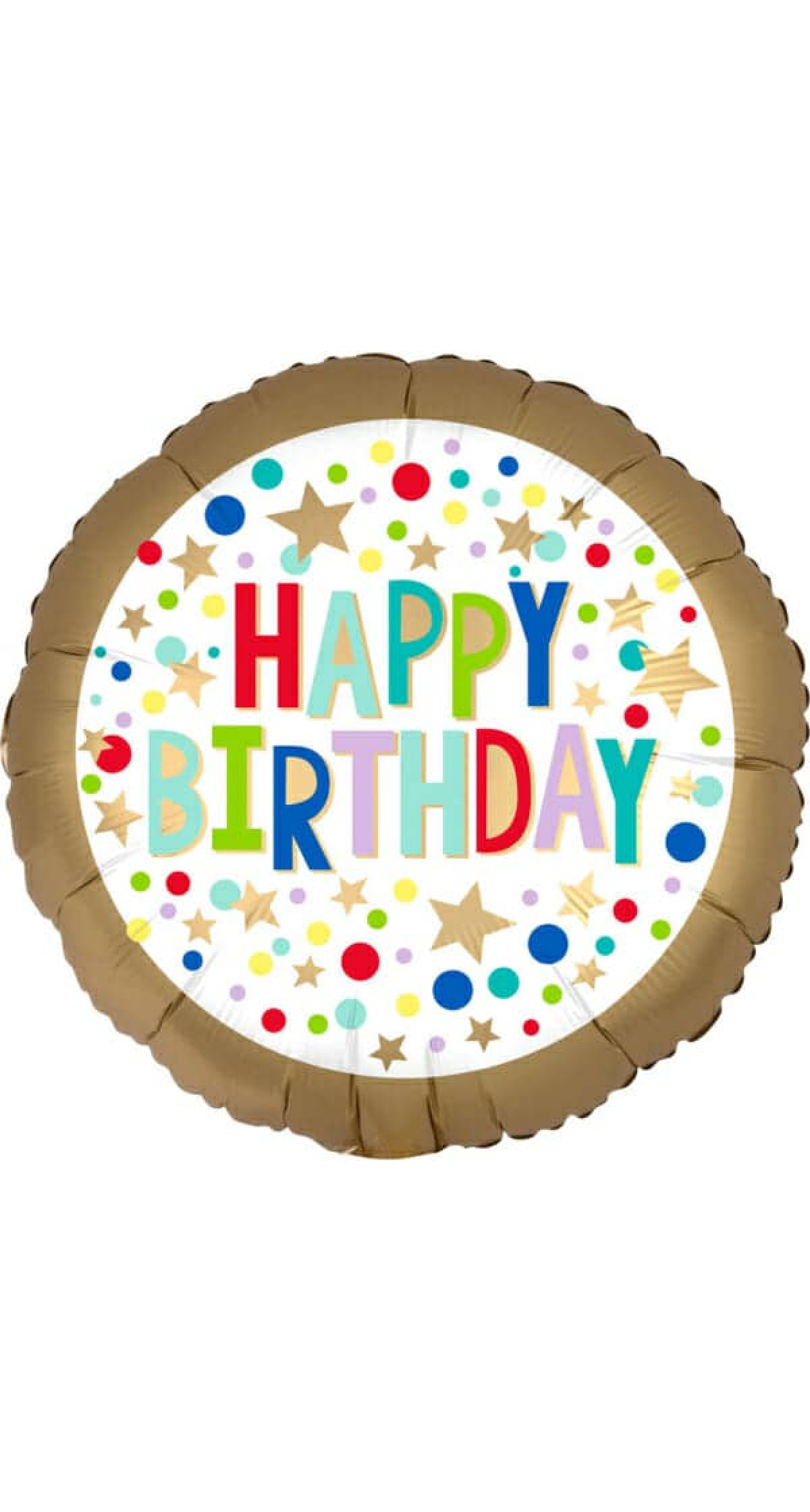 Gold Satin Marquee Dots Foil Balloon - 18"/46cm