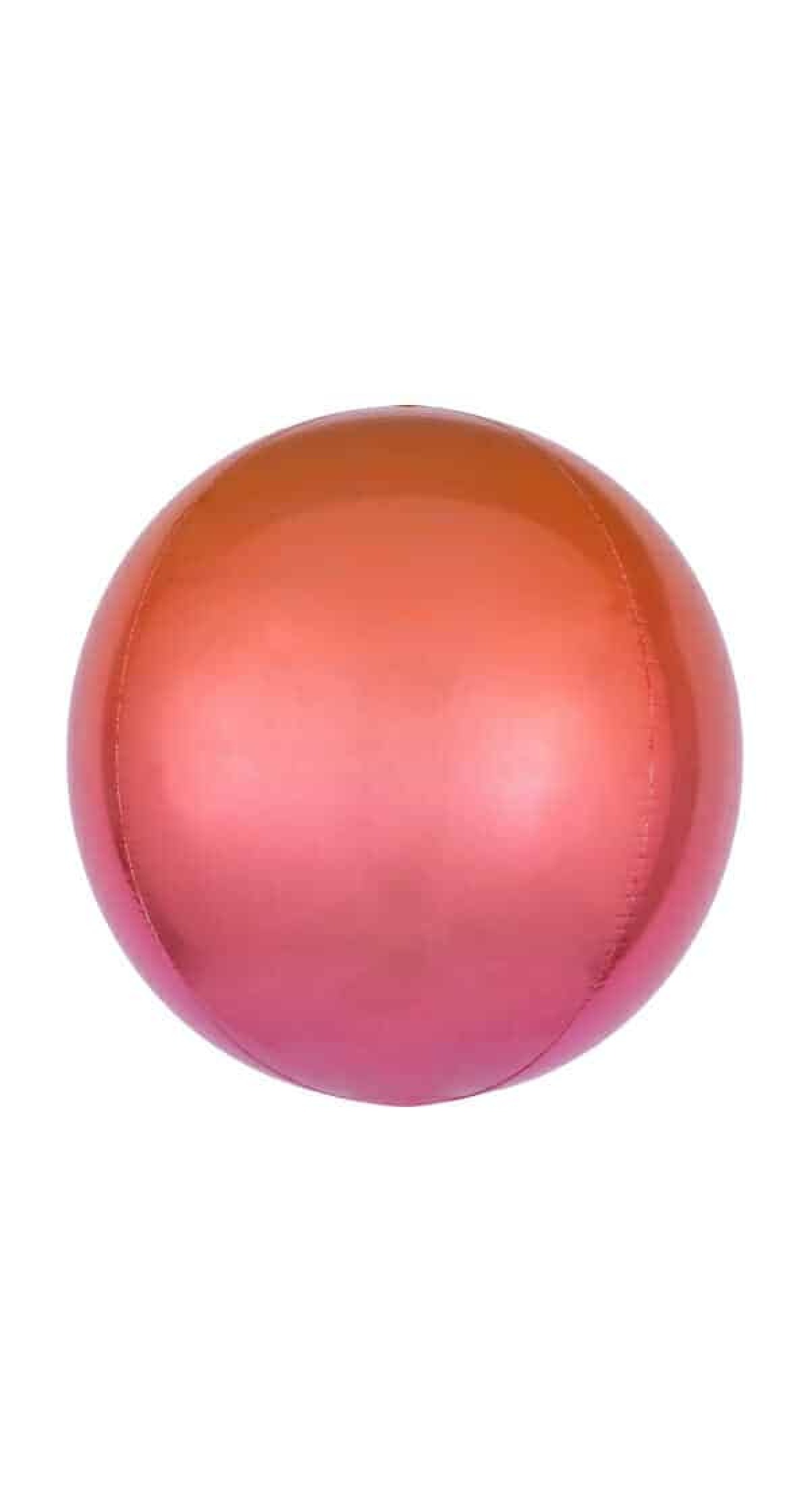 Ombré Orbz Red & Orange Foil Balloon - 38cm x 40cm