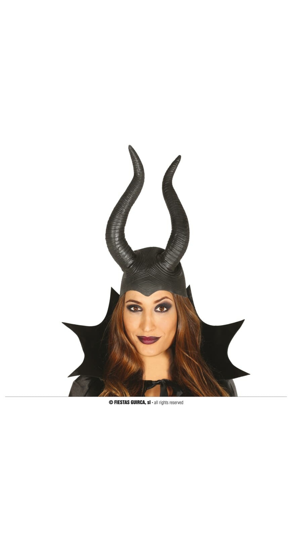 Latex Cap With Horns - Adult One Size