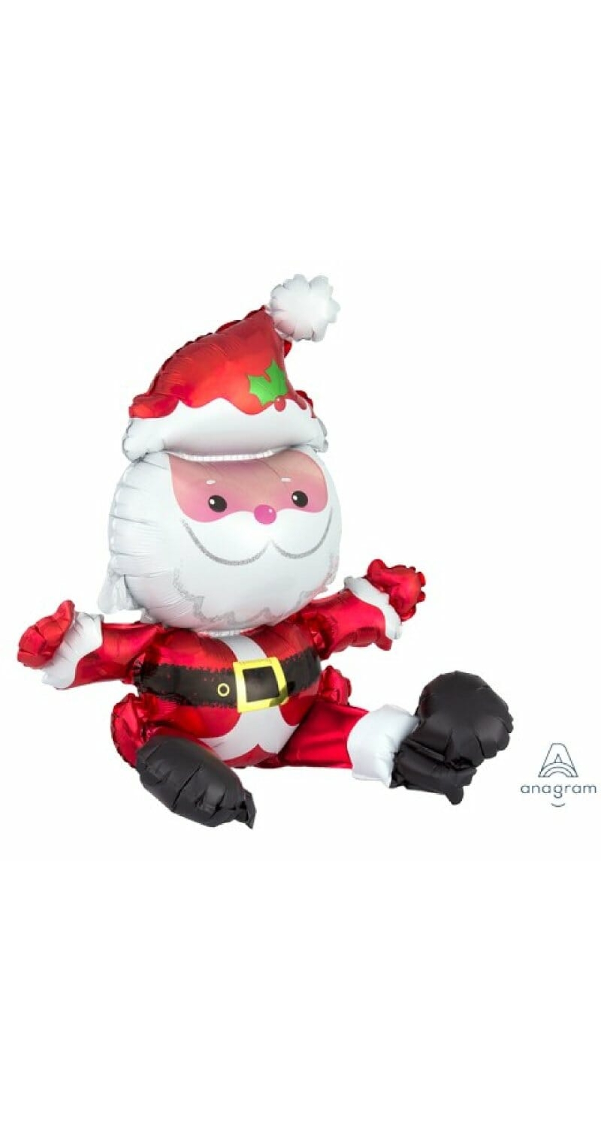 Sitting Santa Multi Balloon - 48cm x 53cm (Air Filled Only)