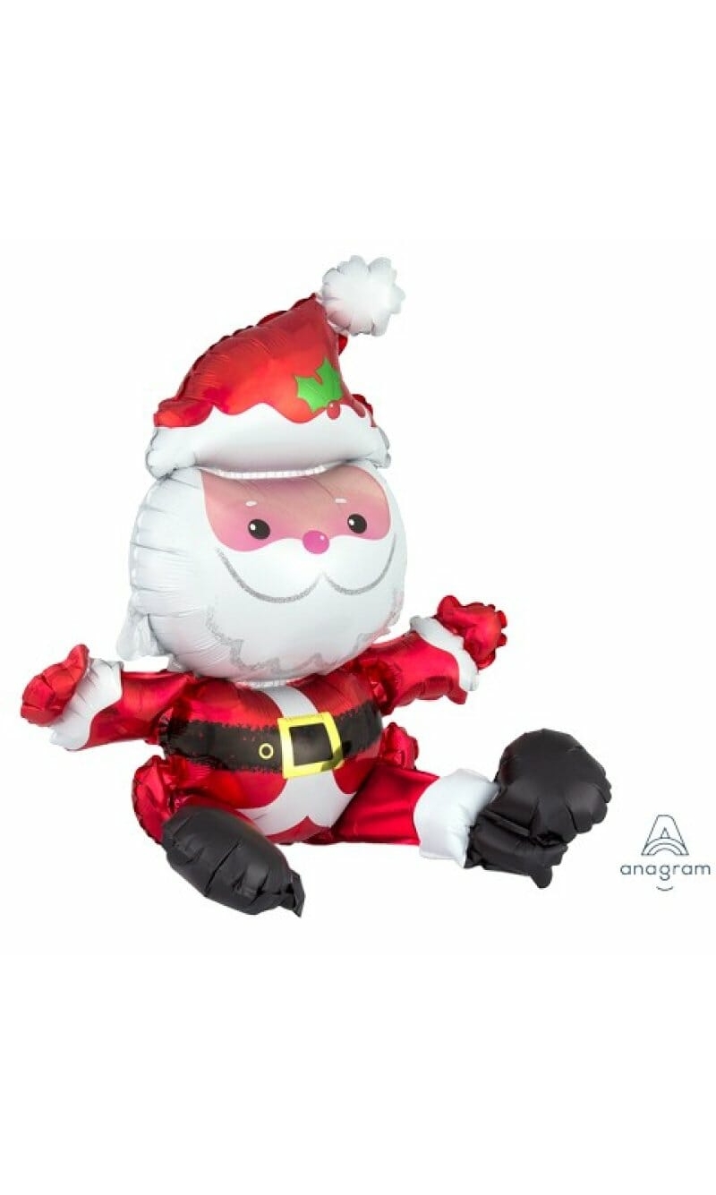 Sitting Santa Multi Balloon - 48cm x 53cm (Air Filled Only)