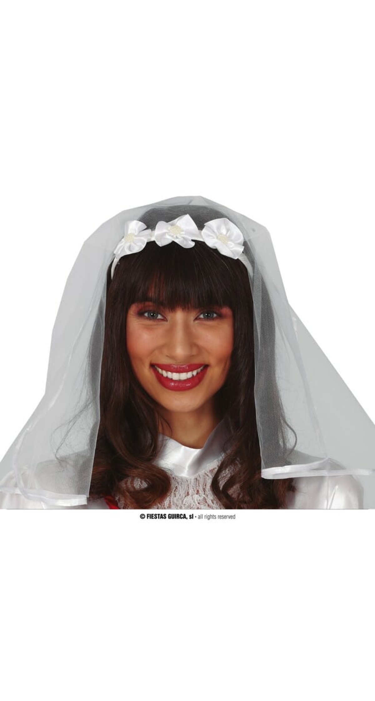 Hens Bridal Headband With Veil
