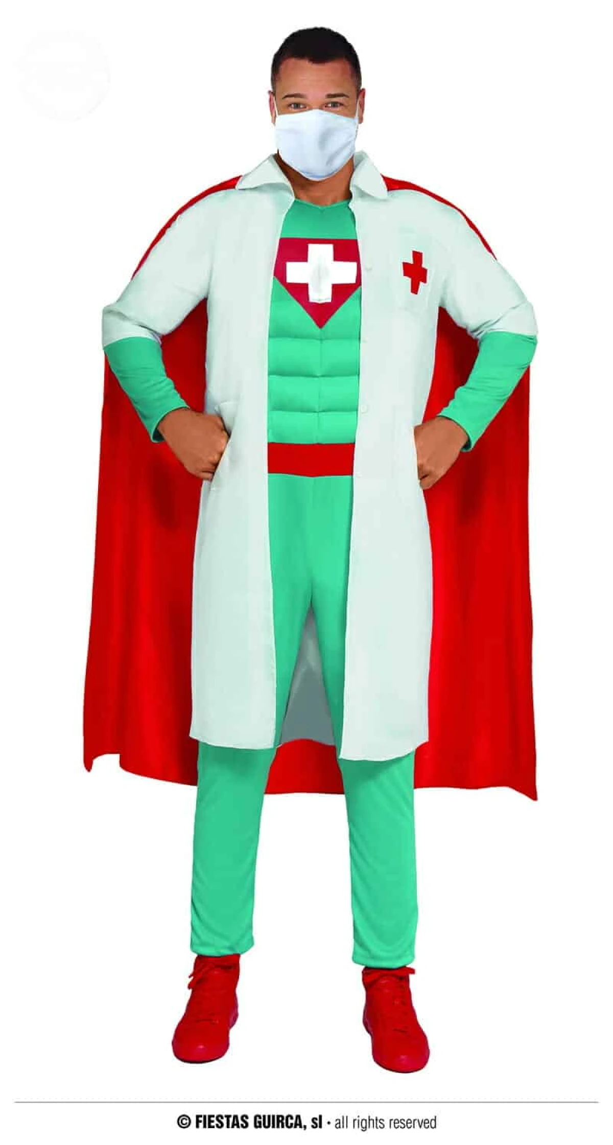 Muscle Chest Superhero Doctor - Adult Size Large (52-54)