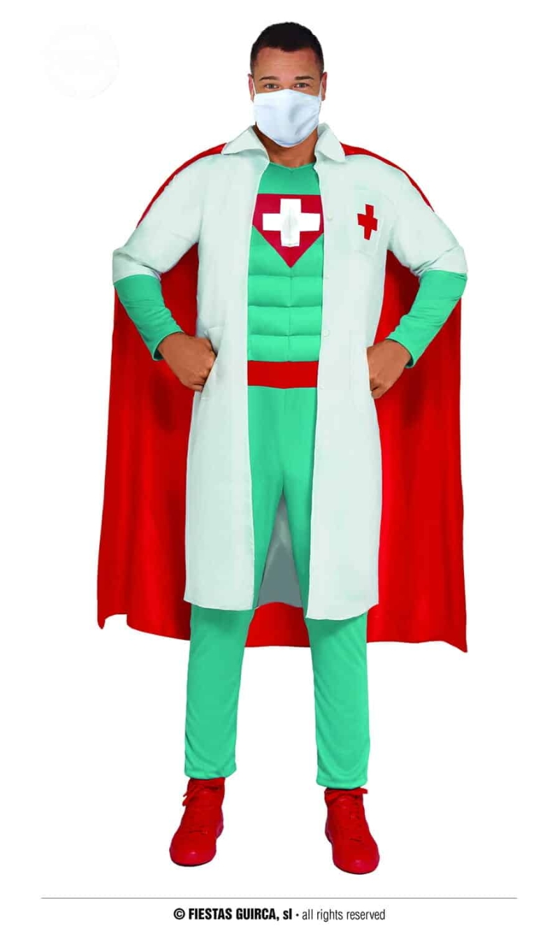 Muscle Chest Superhero Doctor - Adult Size Medium (48-50)