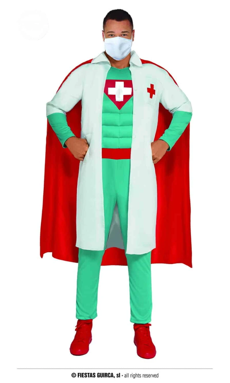 Muscle Chest Superhero Doctor - Adult Size Medium (48-50)