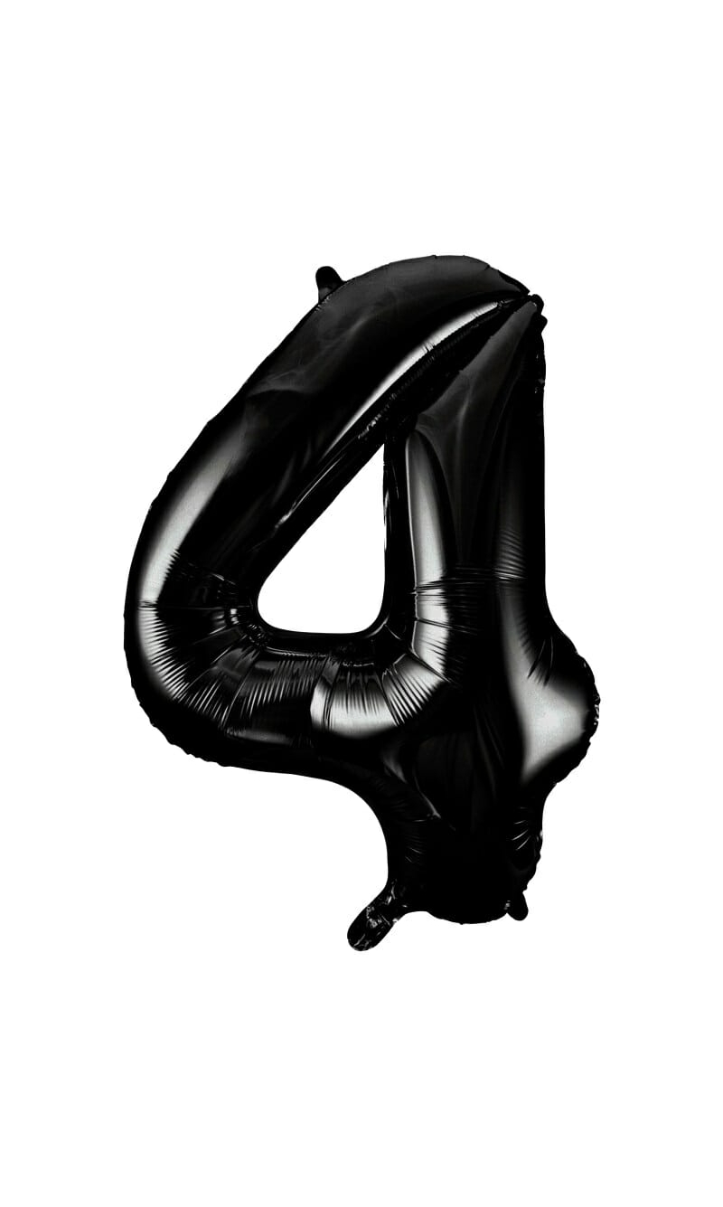 34 Inch Foil Balloon Number 4 – Black