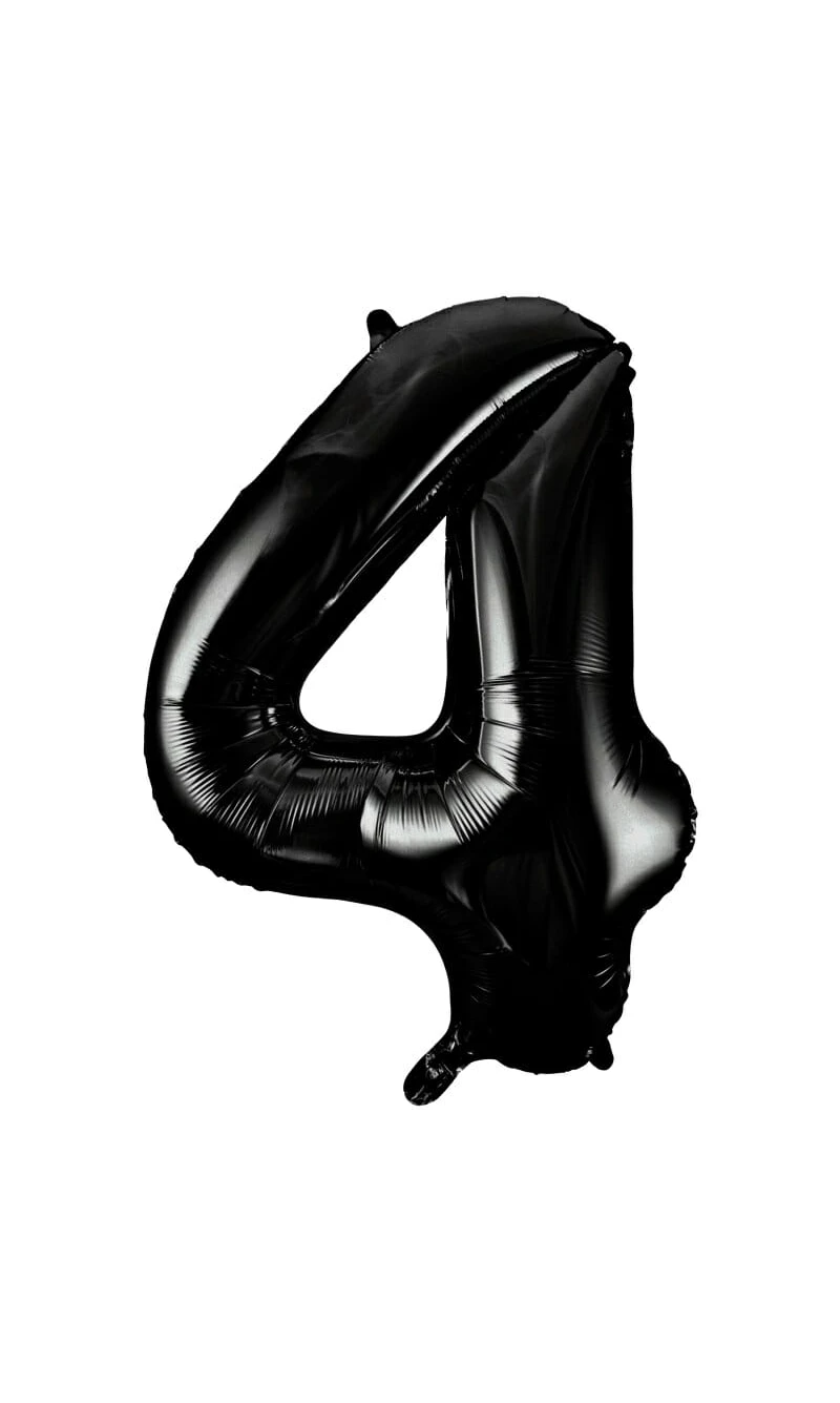 34 Inch Foil Balloon Number 4 – Black
