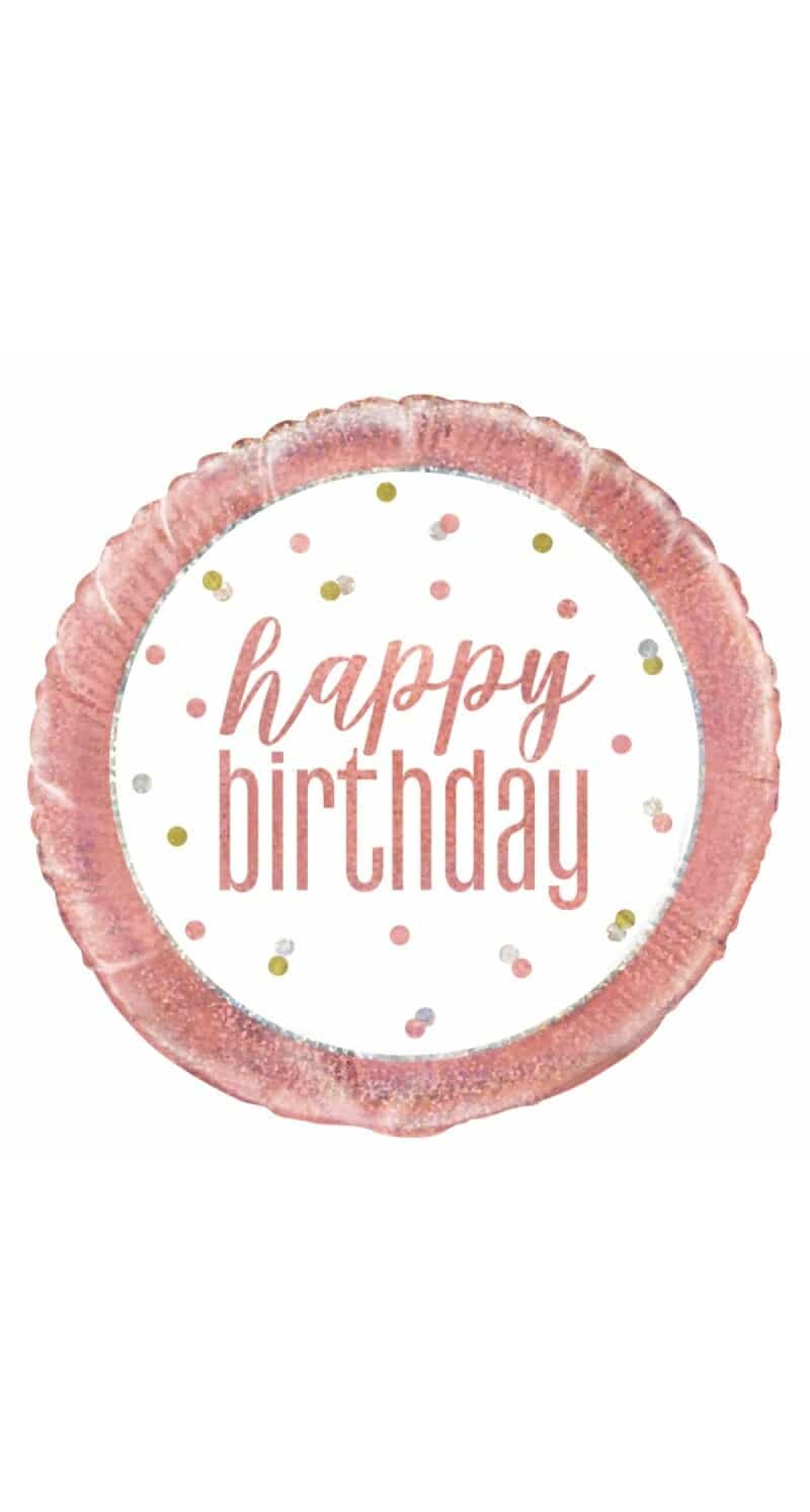 Glitz Rose Gold 18" Happy Birthday Foil - 18"
