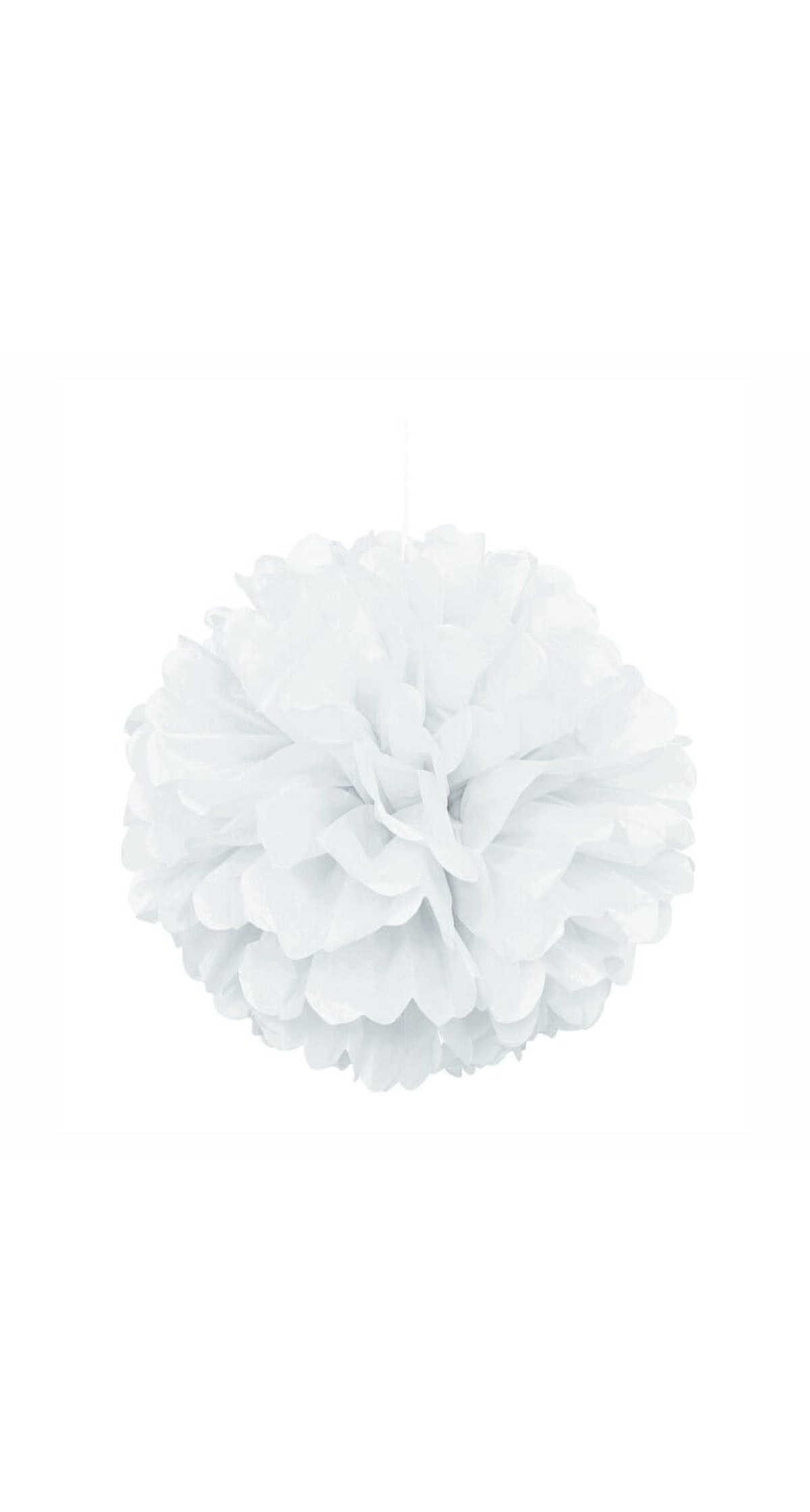 White Hanging Pom Pom - 16"