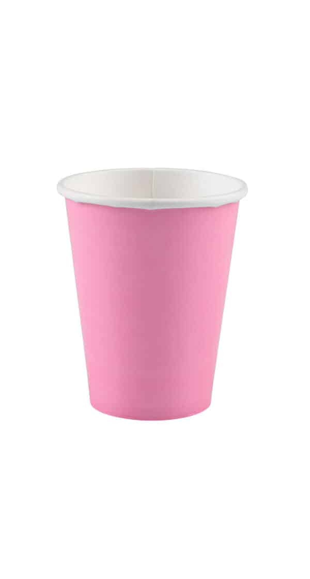 New Pink Paper Cups 250ml - 8pk