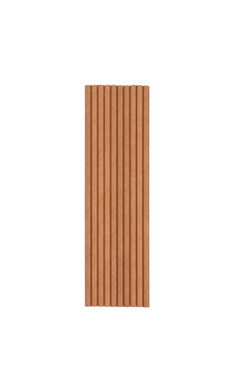 Glitz Rose Gold Paper Straws - 10pk