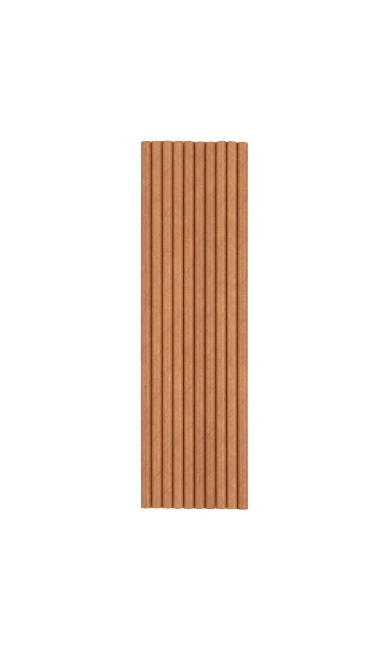 Glitz Rose Gold Paper Straws - 10pk