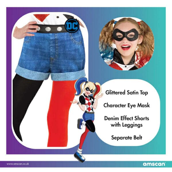 Official Licensed Harley Quinn Classic - Age 10 to 12 Years