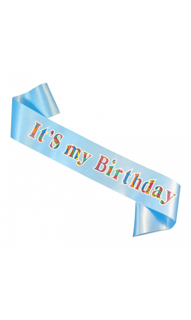 It's My Birthday Light Blue Sash