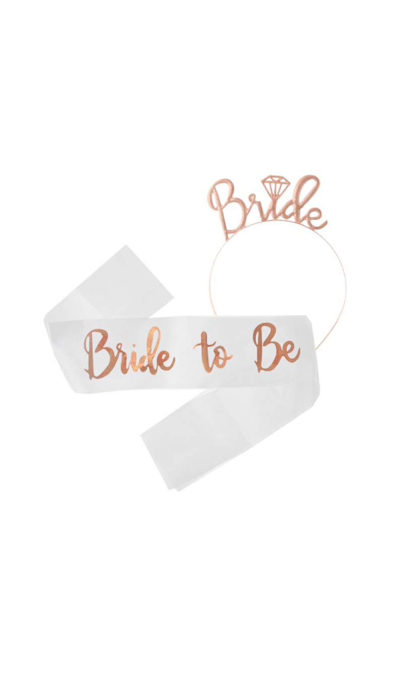 Hens Party Sash & Headband Set Bride to Be