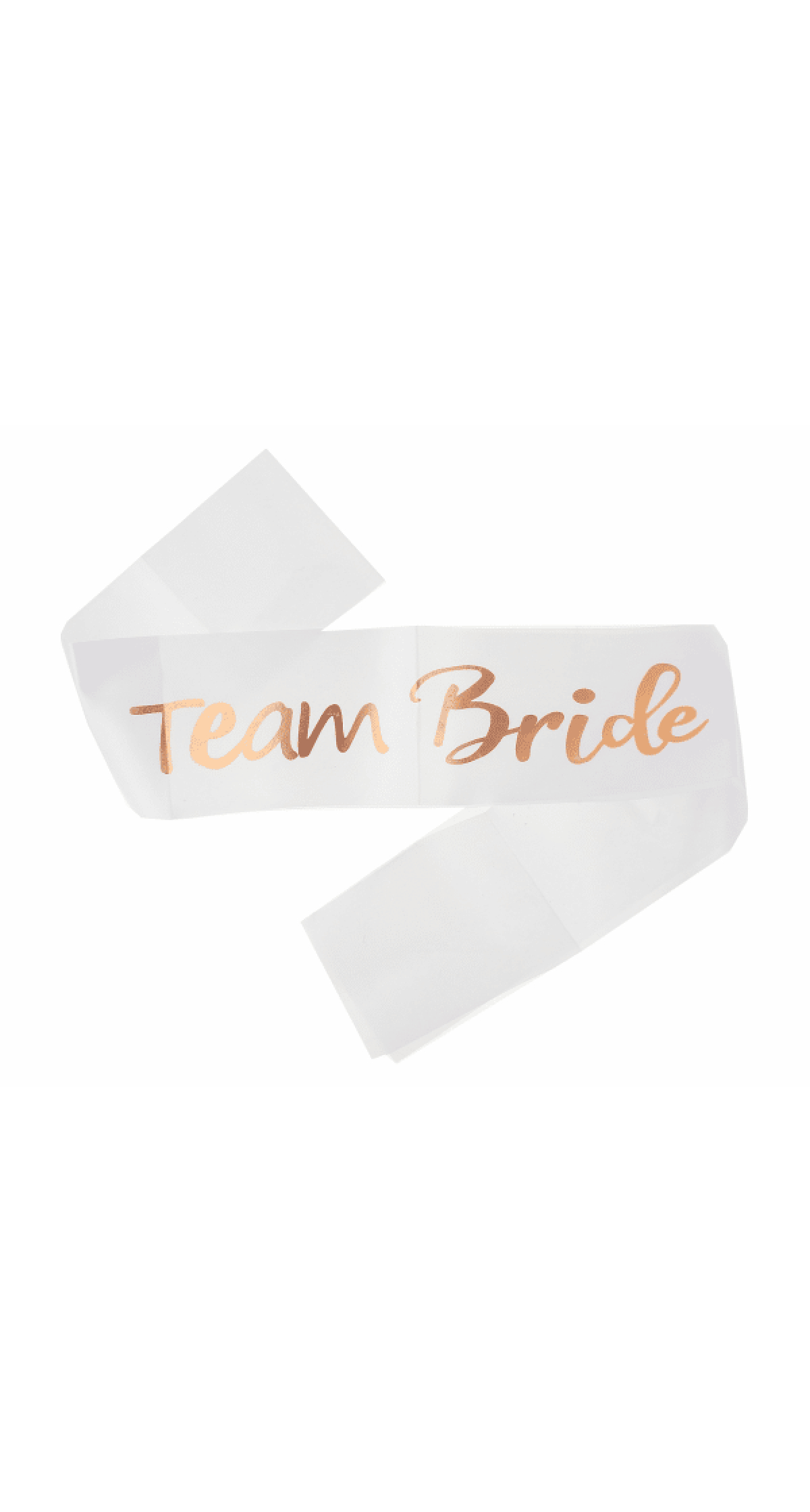 Hens Party Team Bride Sash - Rose Gold