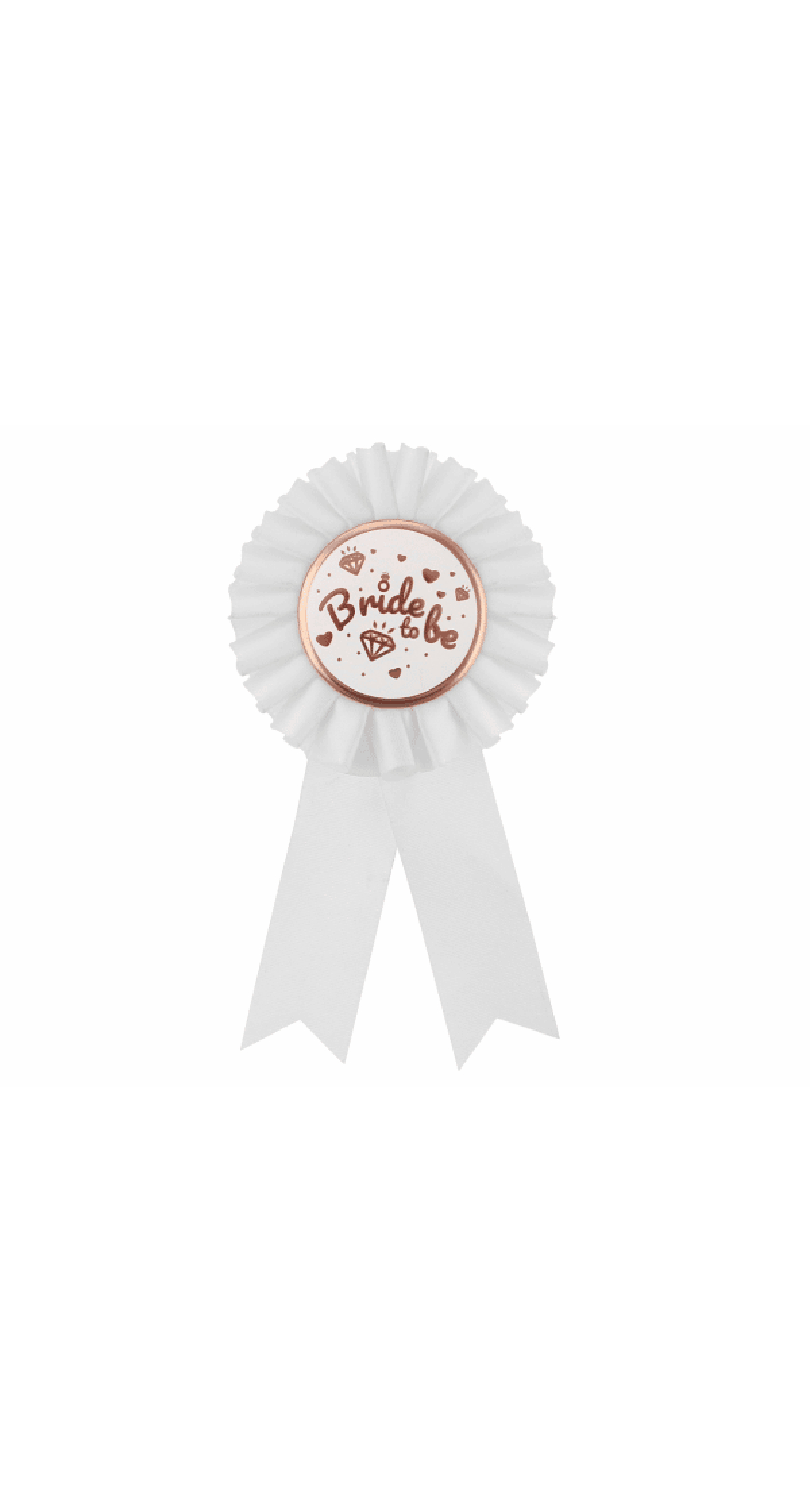 Bride to Be Ribbon Award - White