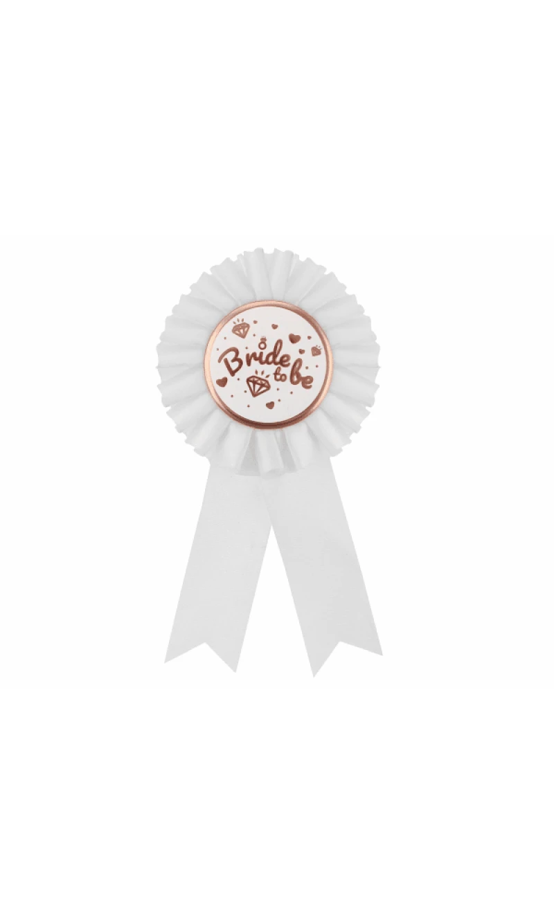 Bride to Be Ribbon Award - White
