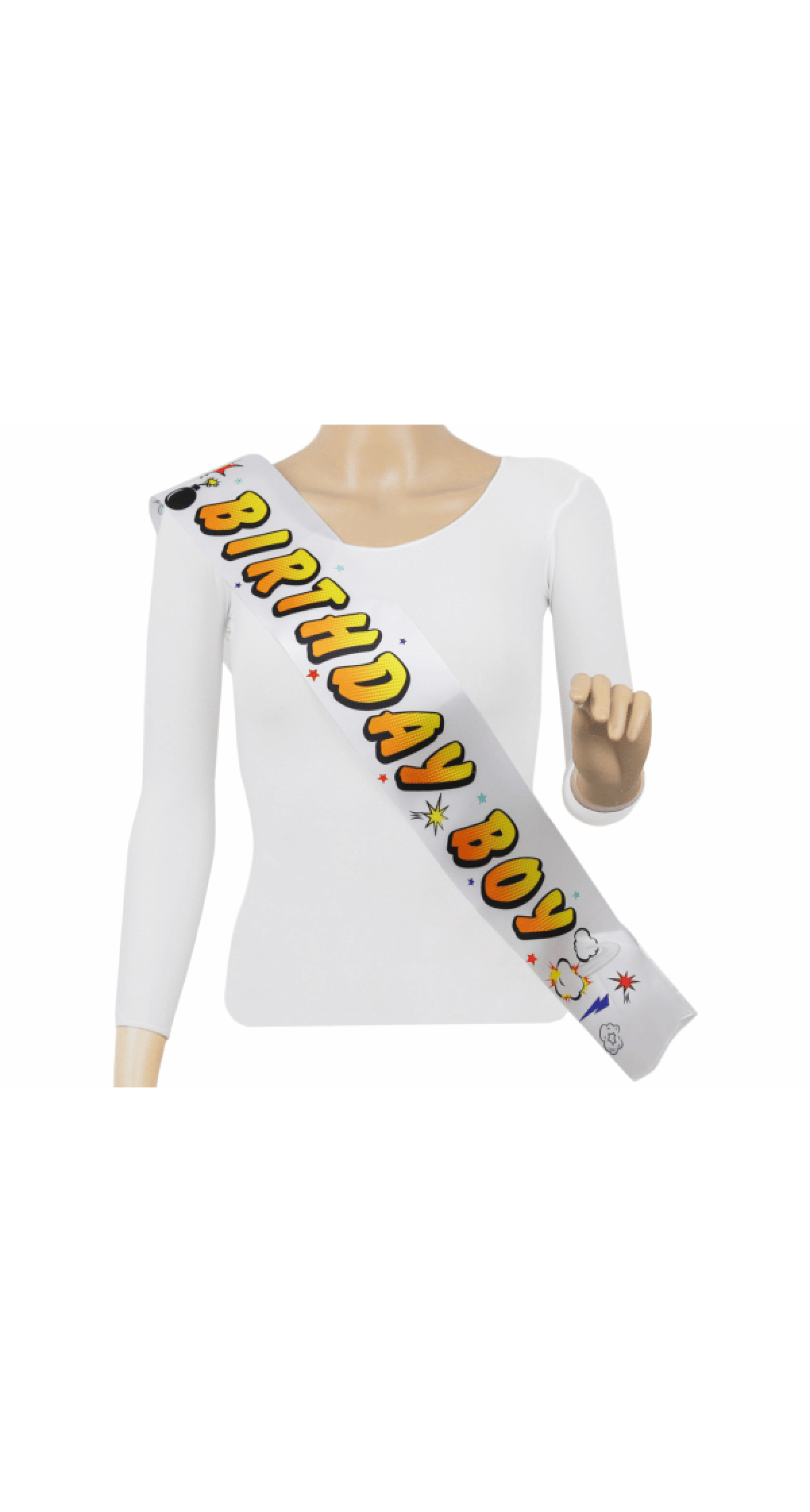 Hero Birthday Boy Sash, Size 10 x 150cm