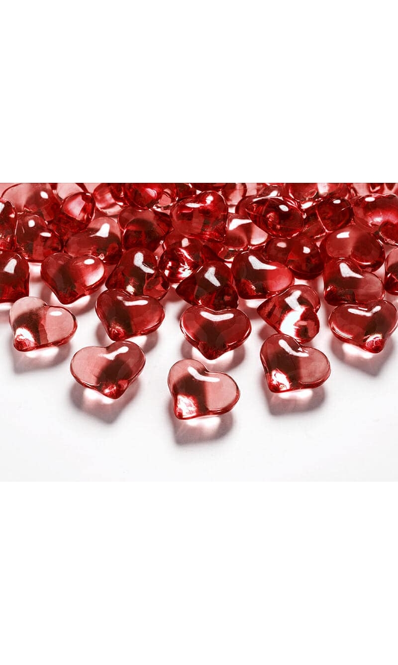 Crystal Hearts, Red, 21mm (1 pkt / 30 pc.)