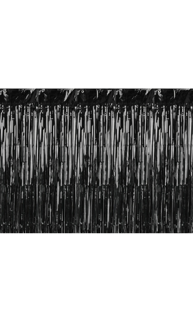 Party Backdrop Curtain Black, 90 x 250cm