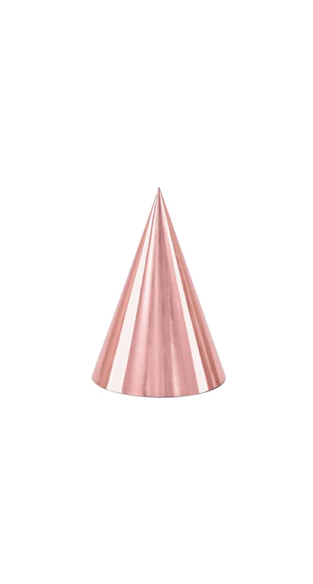 Party Hats, Rose Gold, 16cm (1 pkt / 6 pc.)