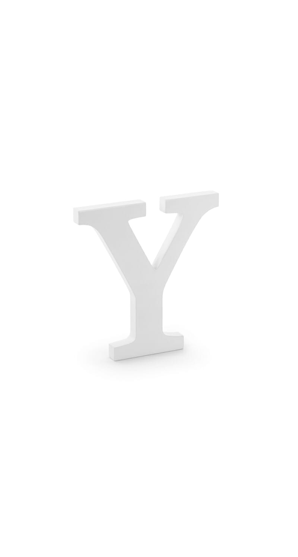 Wooden Letter Y, White, 19x20M