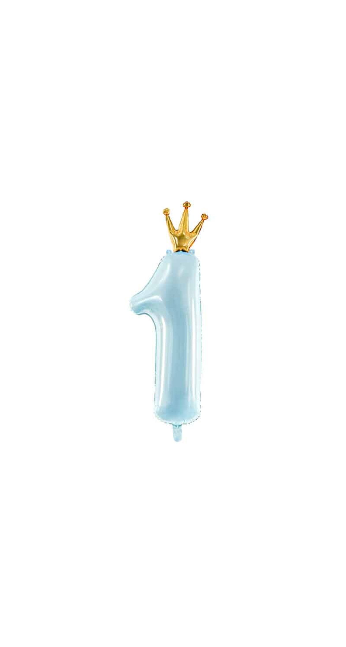 Foil Balloon Number ''1'', 37x100 cm, Sky-Blue