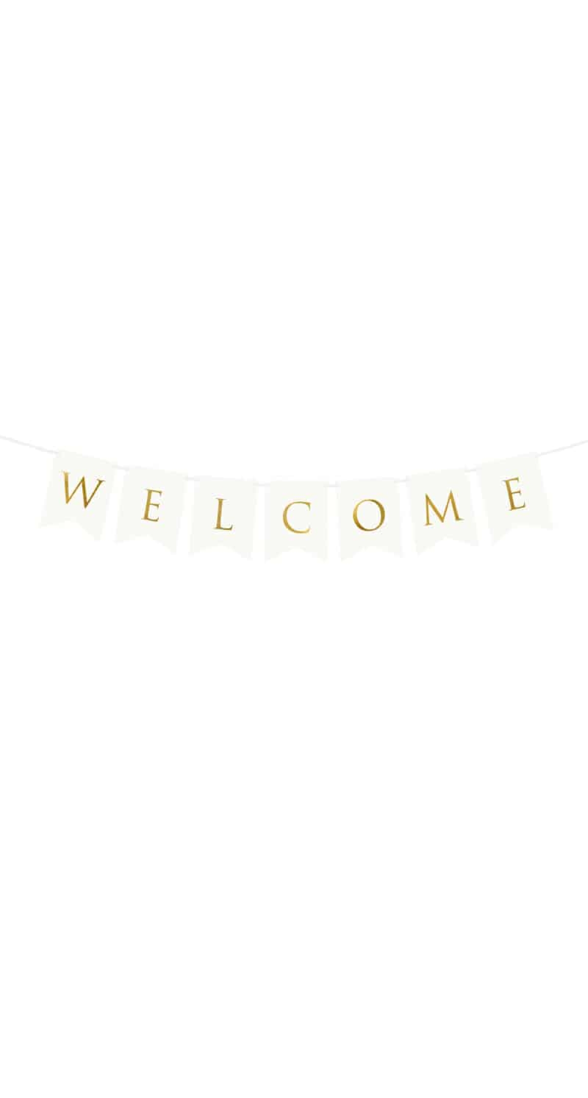 Banner Welcome, White, 15 x 95 cm