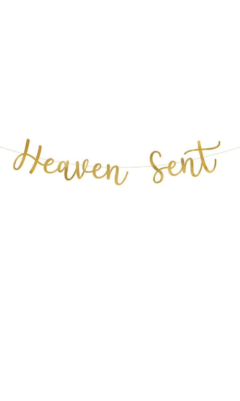 Banner Heaven Sent, Gold, 14.5x85cm